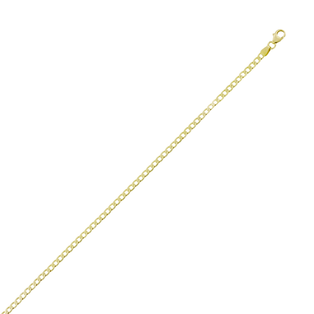 Pulsera en oro amarillo de 18 Kilates, 19 cm. de largo, 3 mm. de ancho