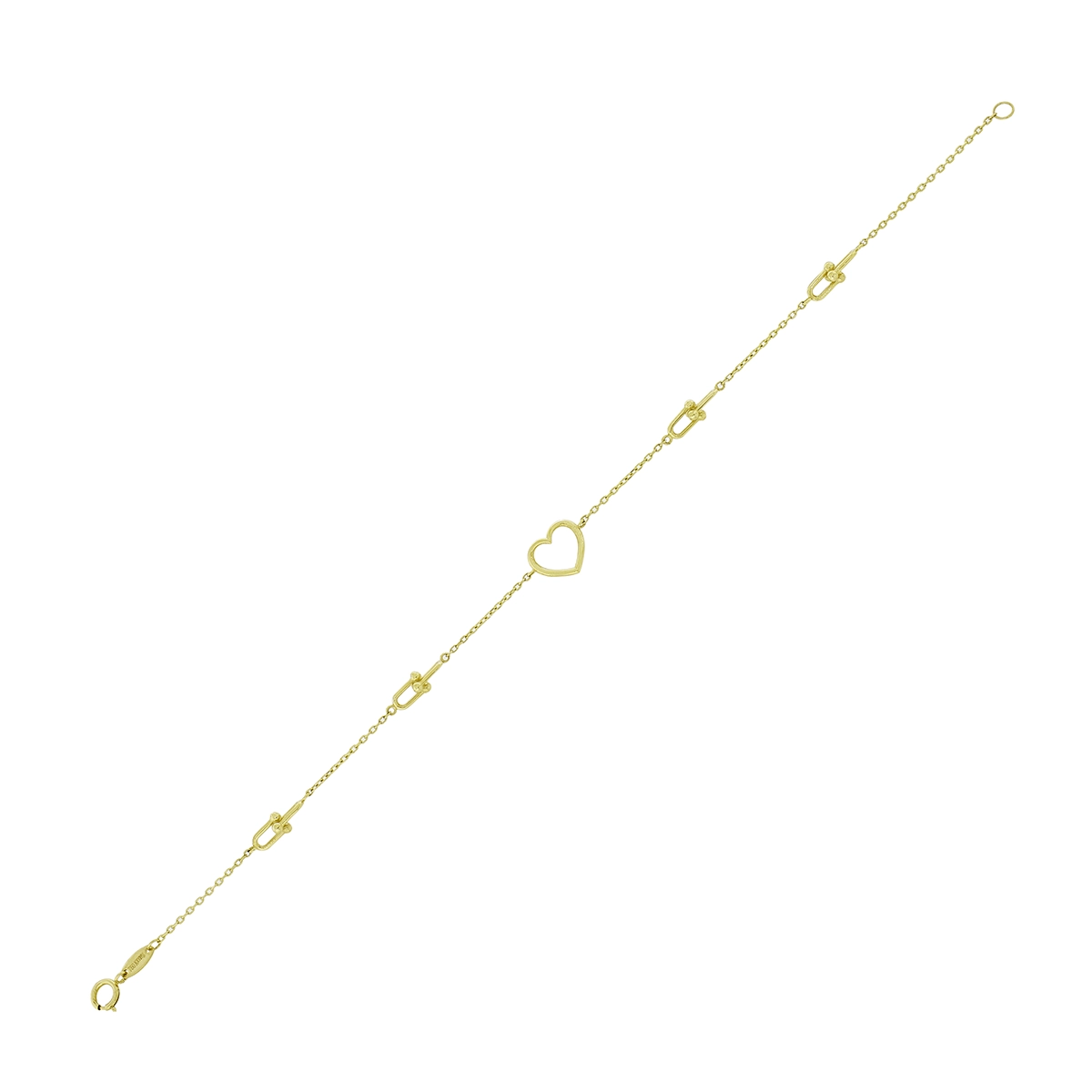 Pulsera en oro amarillo de 18 Kilates, 19 cm. de largo, 1 mm. de ancho