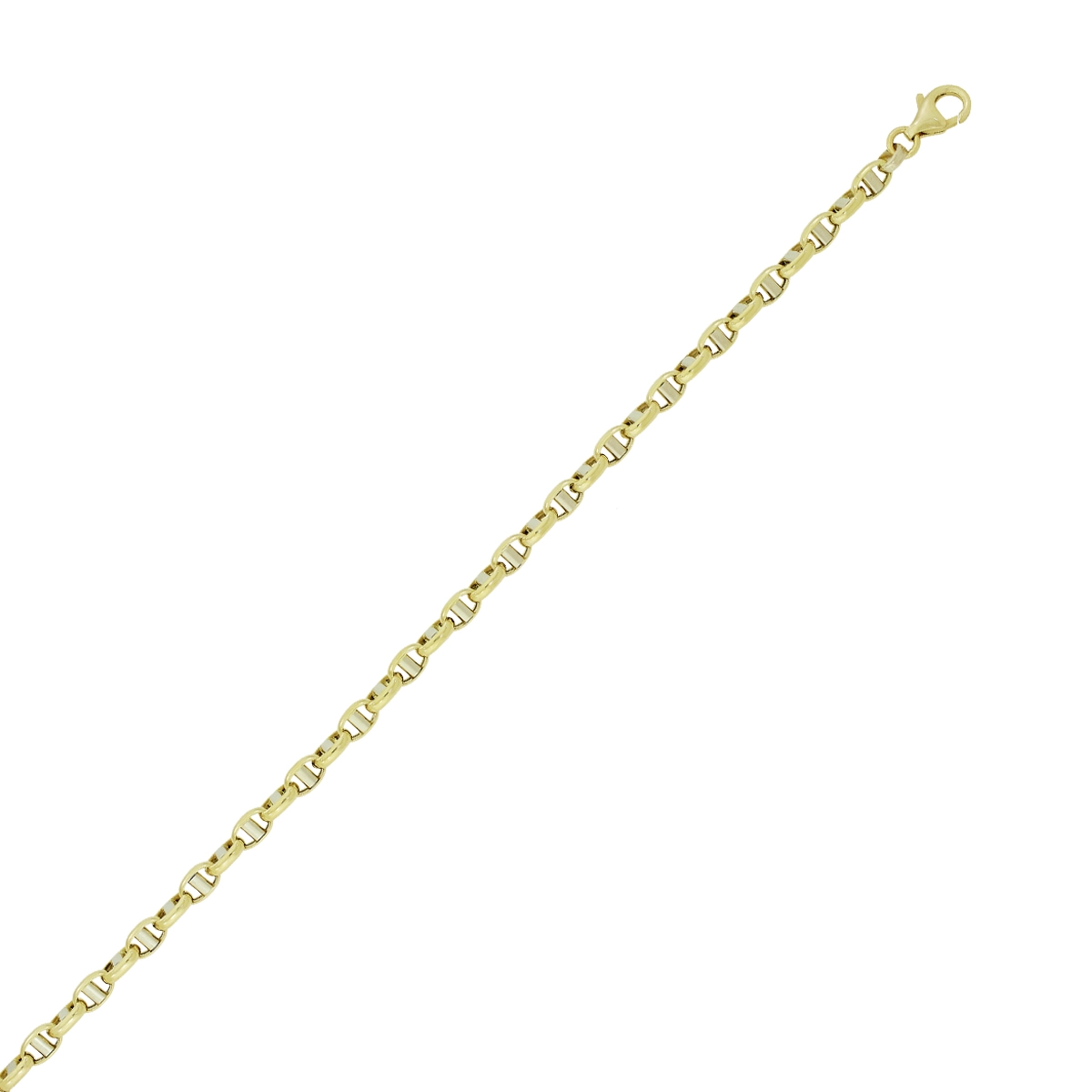 Pulsera en oro amarillo de 18 Kilates, 19 cm. de largo, 4 mm. de ancho