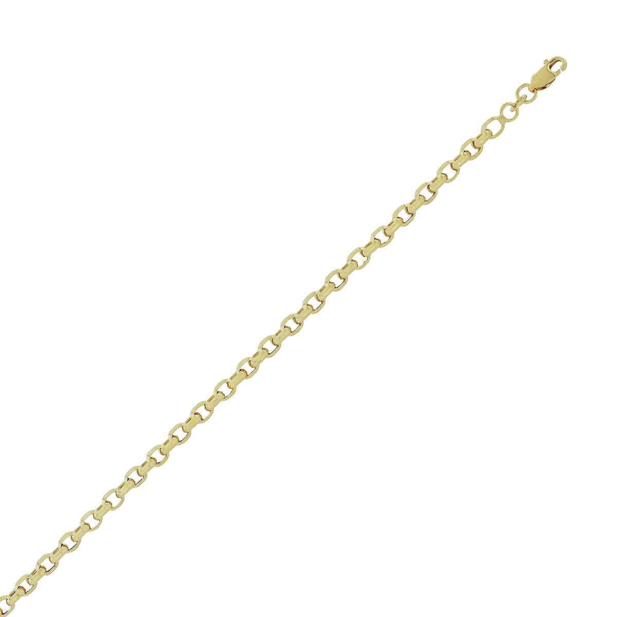 Pulsera en oro amarillo de 18 Kilates, 21 cm. de largo, 4 mm. de ancho
