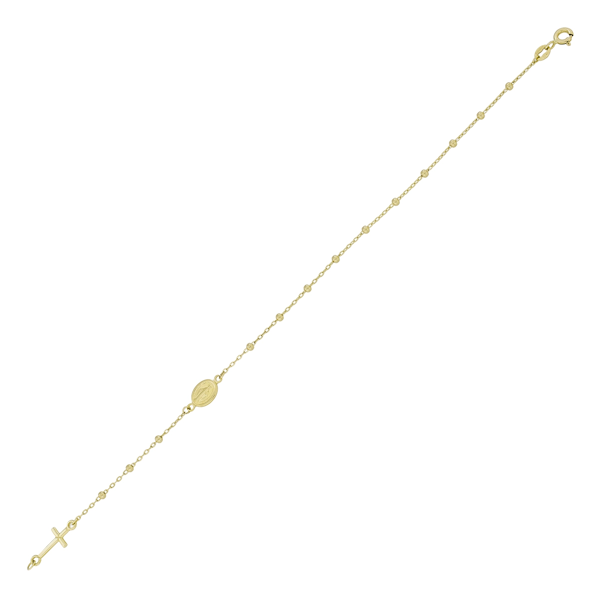 Pulsera en oro amarillo de 18 Kilates, 19 cm. de largo, 1 mm. de ancho