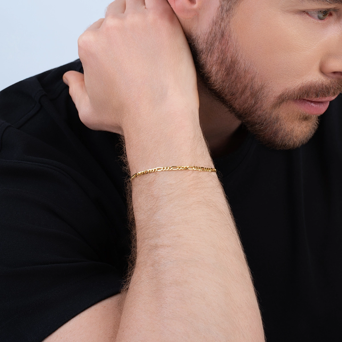 Pulsera en oro amarillo de 18 Kilates, 21 cm. de largo, 2.50 mm. de ancho