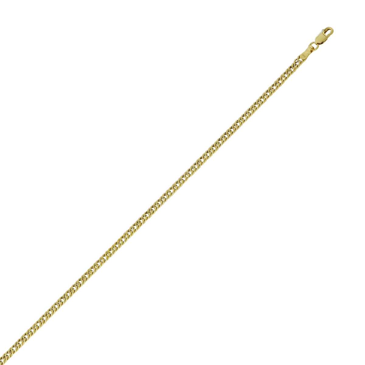 Pulsera en oro amarillo de 18 Kilates, 21 cm. de largo, 3 mm. de ancho