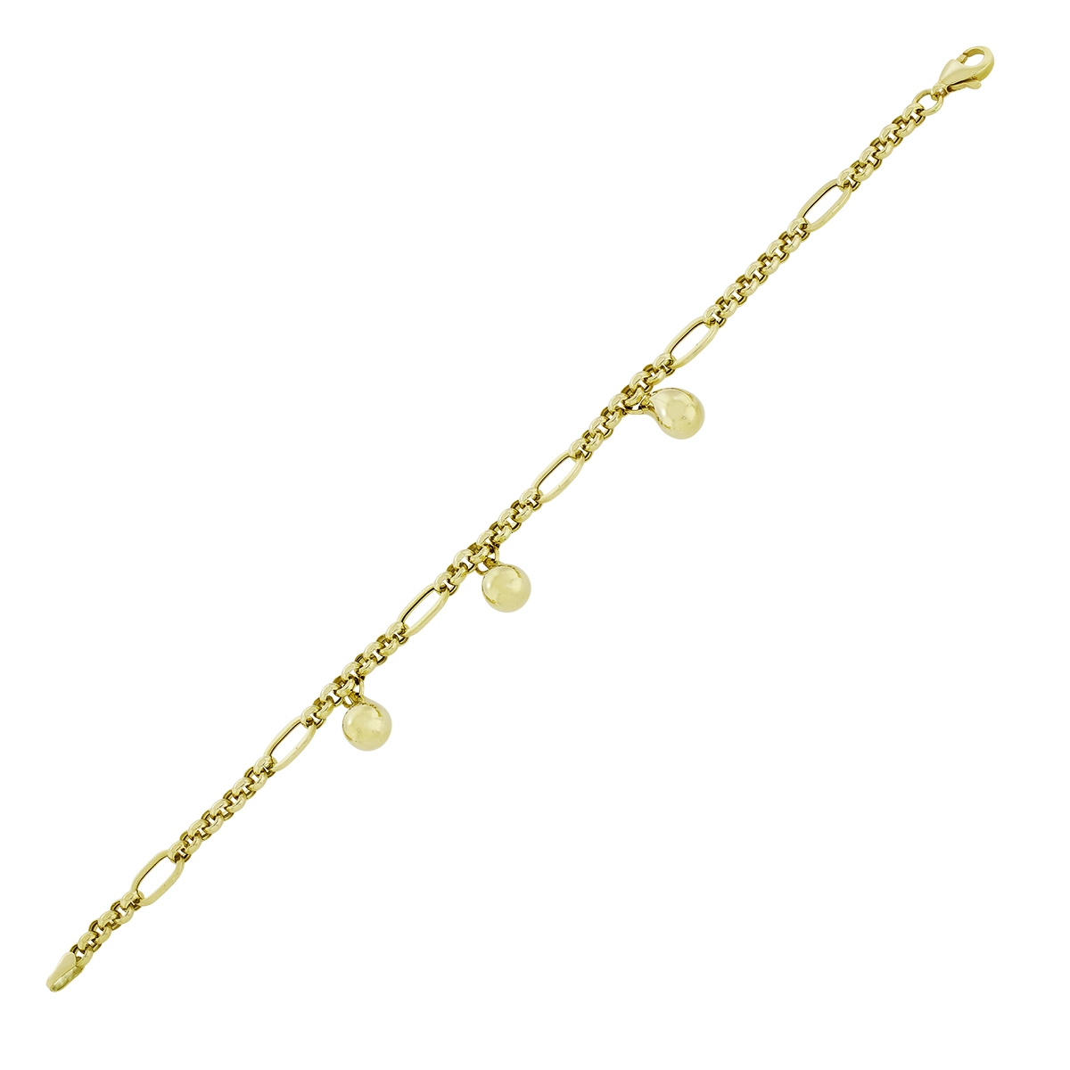 Pulsera en oro amarillo de 18 Kilates, 19 cm. de largo, 3.50 mm. de ancho