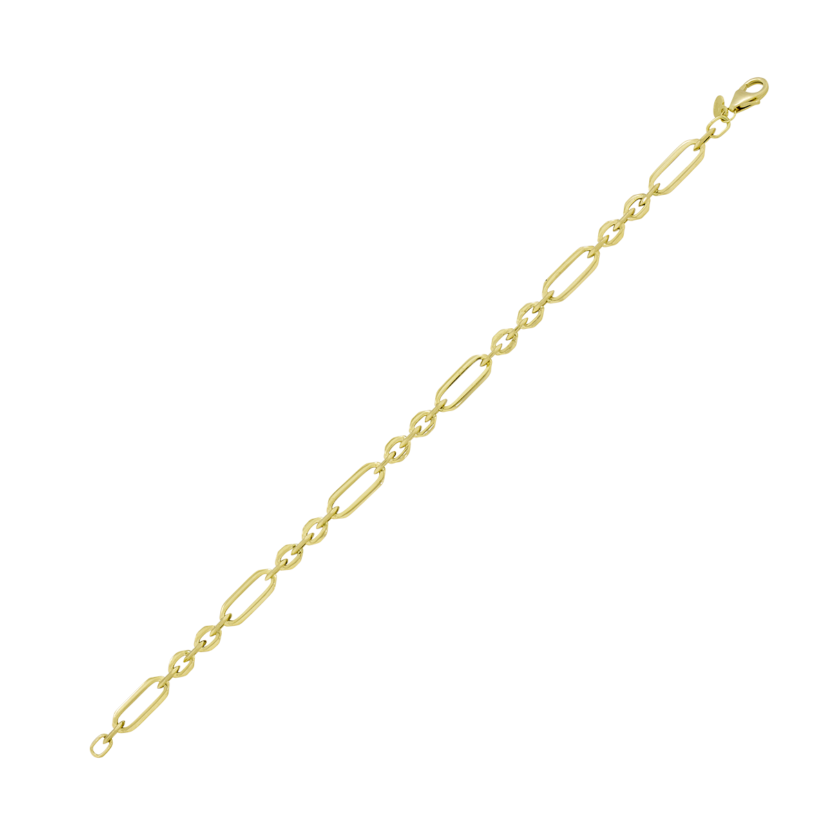Pulsera en oro amarillo de 18 Kilates, 19 cm. de largo, 4.50 mm. de ancho
