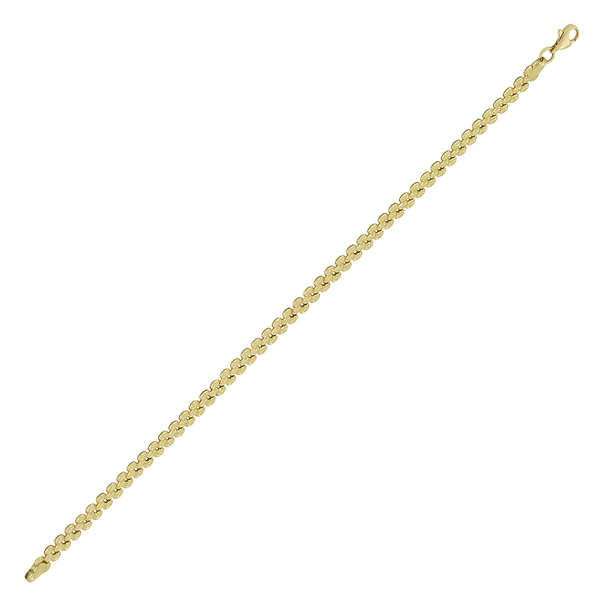 Pulsera en oro amarillo de 18 Kilates, 19 cm. de largo, 4.50 mm. de ancho