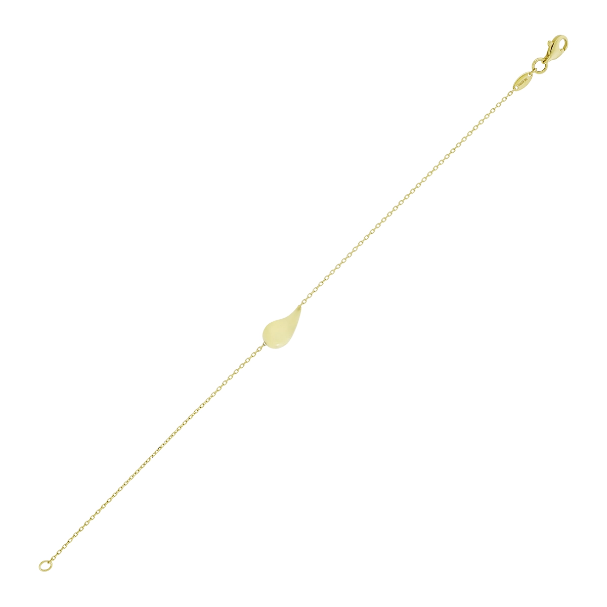 Pulsera en oro amarillo de 18 Kilates, 19 cm. de largo, 1 mm. de ancho