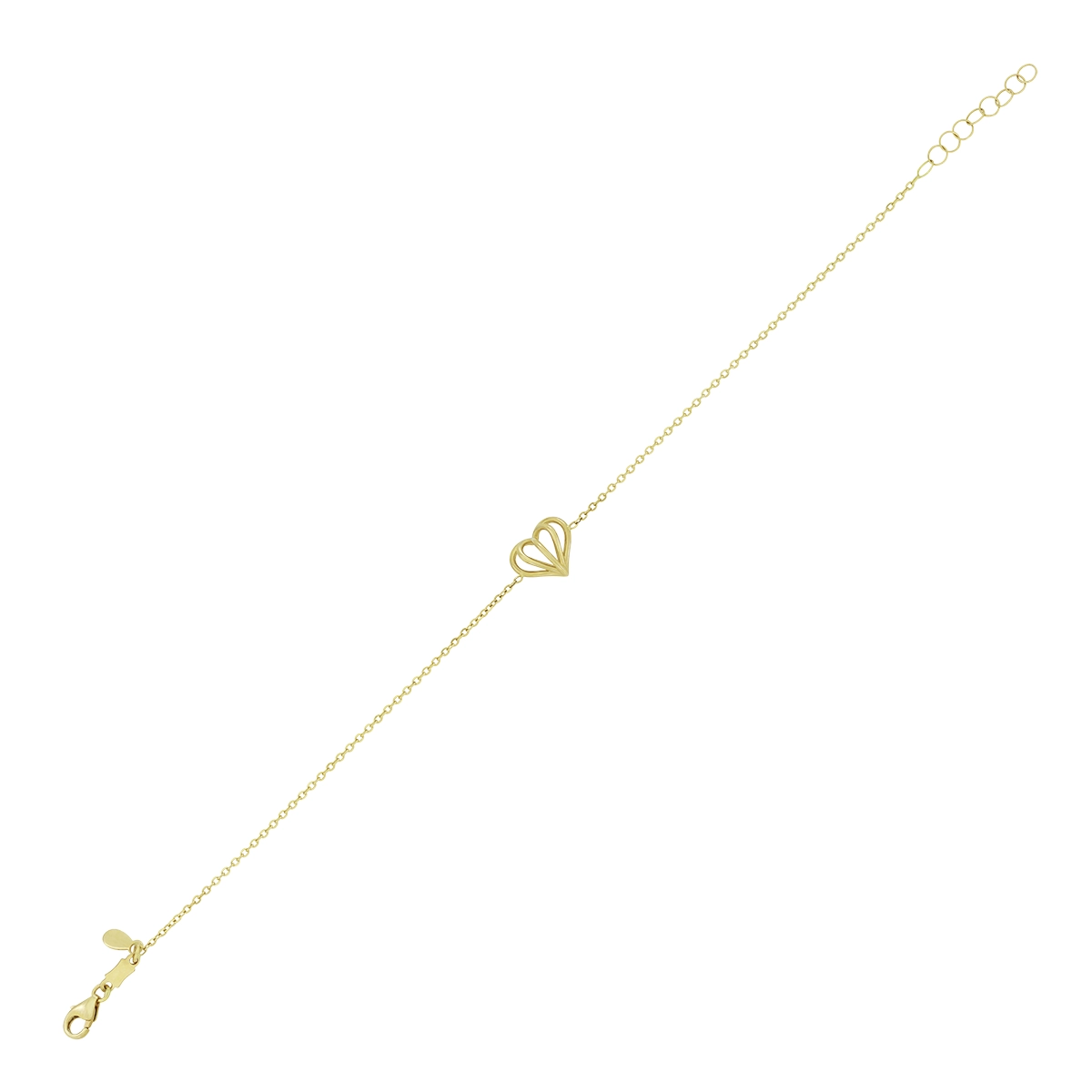 Pulsera en oro amarillo de 18 Kilates, 17 cm. de largo, 1 mm. de ancho