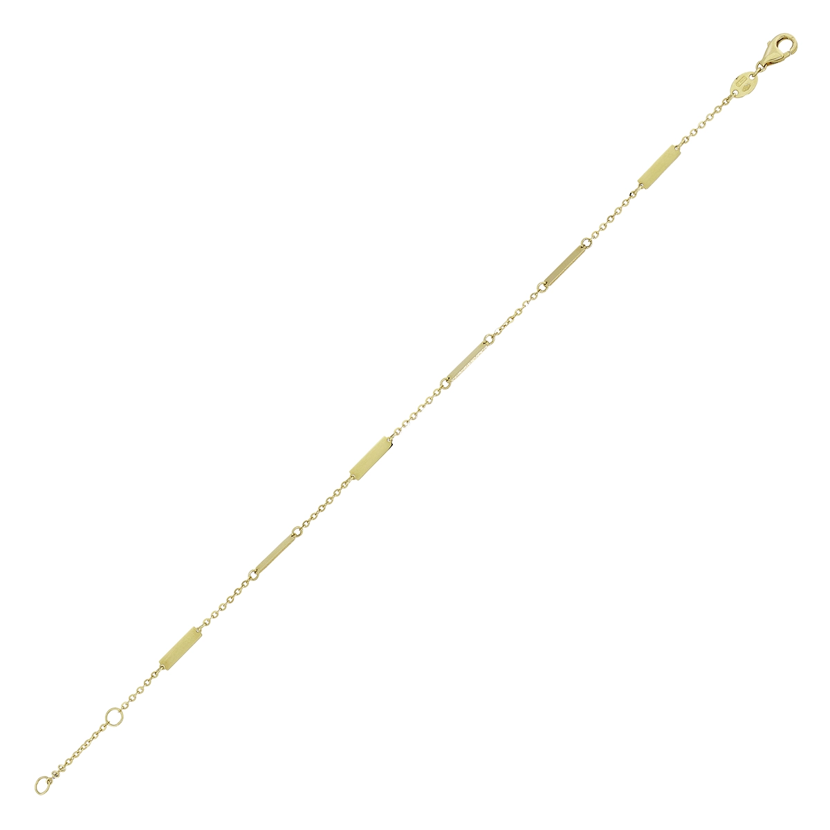 Pulsera en oro amarillo de 18 Kilates, 16 cm. de largo, 1 mm. de ancho