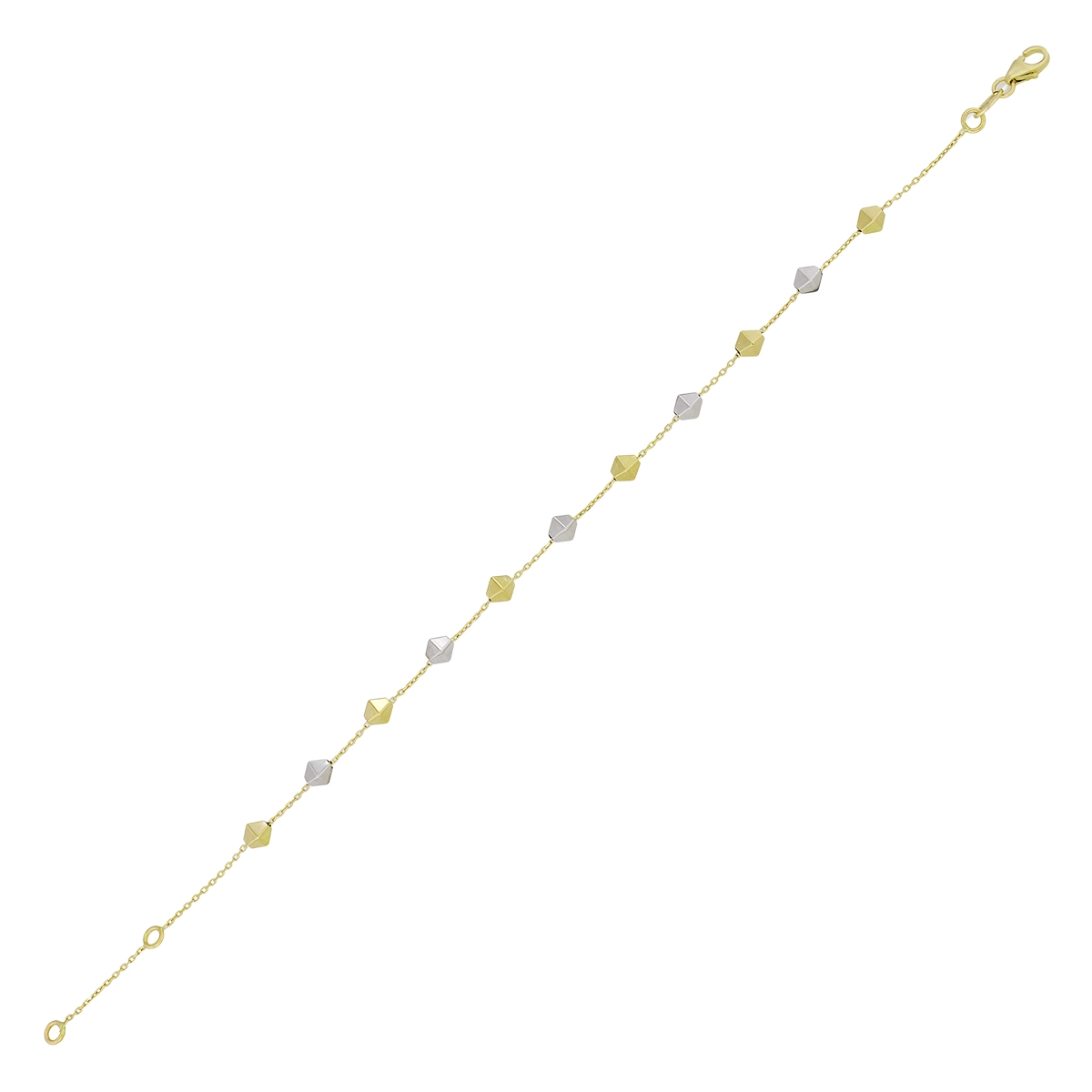 Pulsera en oro amarillo de 18 Kilates, 17 cm. de largo, 0.50 mm. de ancho