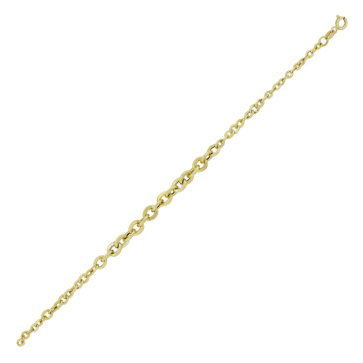 Pulsera en oro amarillo de 18 Kilates, 18 cm. de largo, 3 mm. de ancho