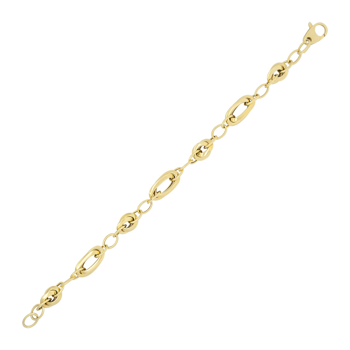 Pulsera en oro amarillo de 18 Kilates, 18 cm. de largo, 5 mm. de ancho