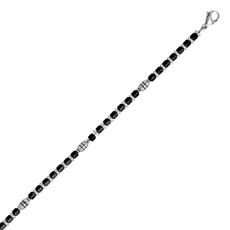 Pulsera en silicona y acero, 19 cm. de largo, 3.50 mm. de ancho - Colección Forza