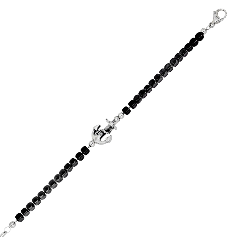 Pulsera de ancla en acero, 17 cm. de largo, 4 mm. de ancho - Colección Forza
