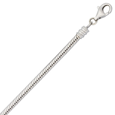 Pulsera en plata Ley 925, 19 cm. de largo, 3 mm. de ancho
