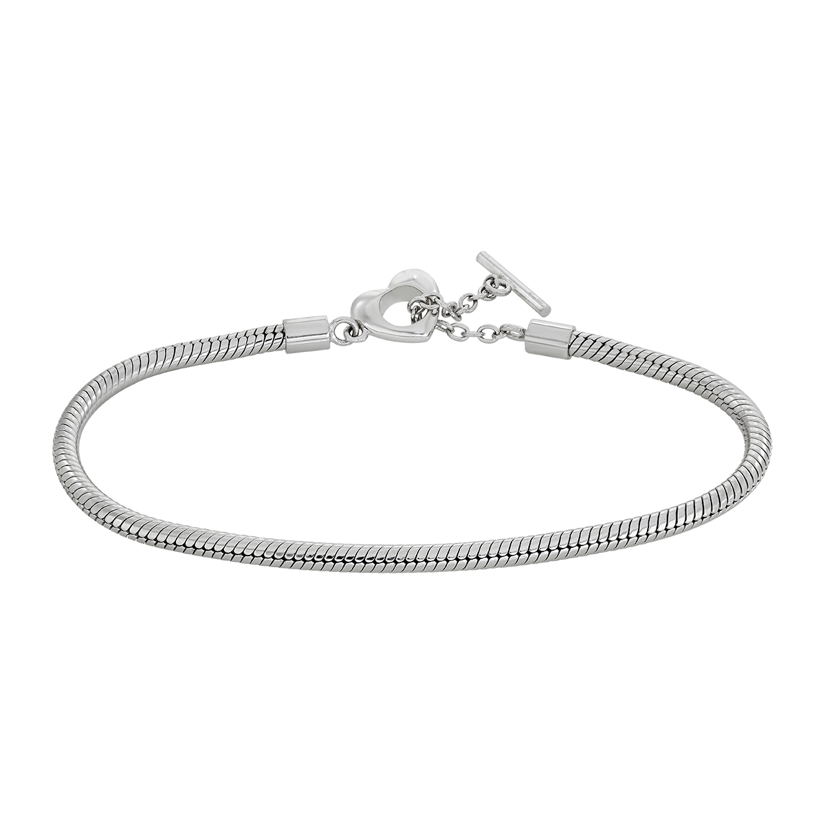 Pulsera en plata Ley 925, 21 cm. de largo, 3 mm. de ancho