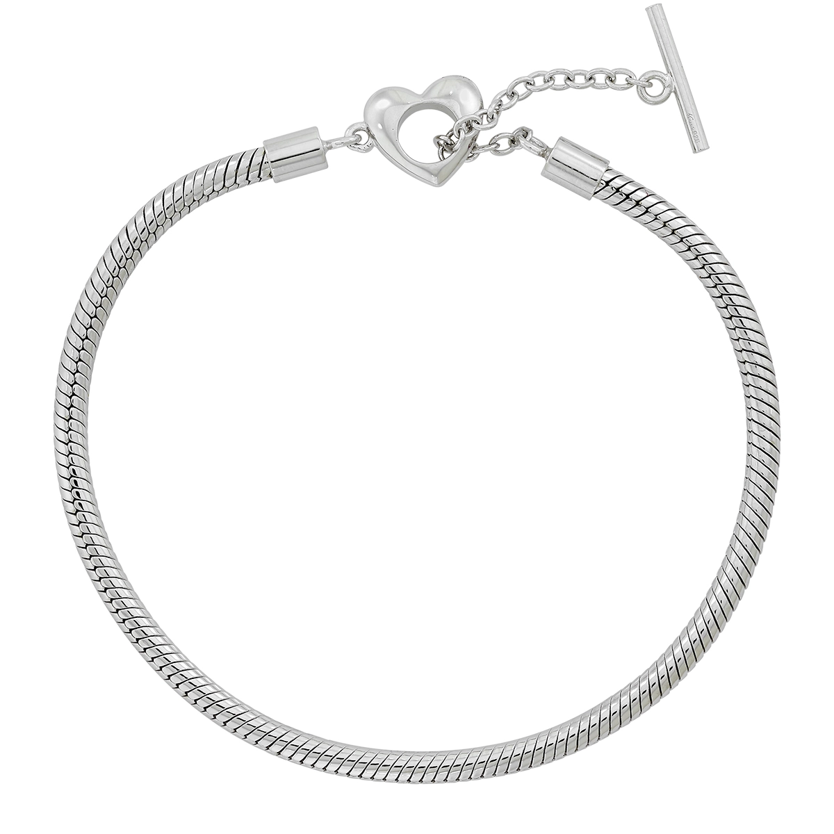Pulsera en plata Ley 925, 21 cm. de largo, 3 mm. de ancho