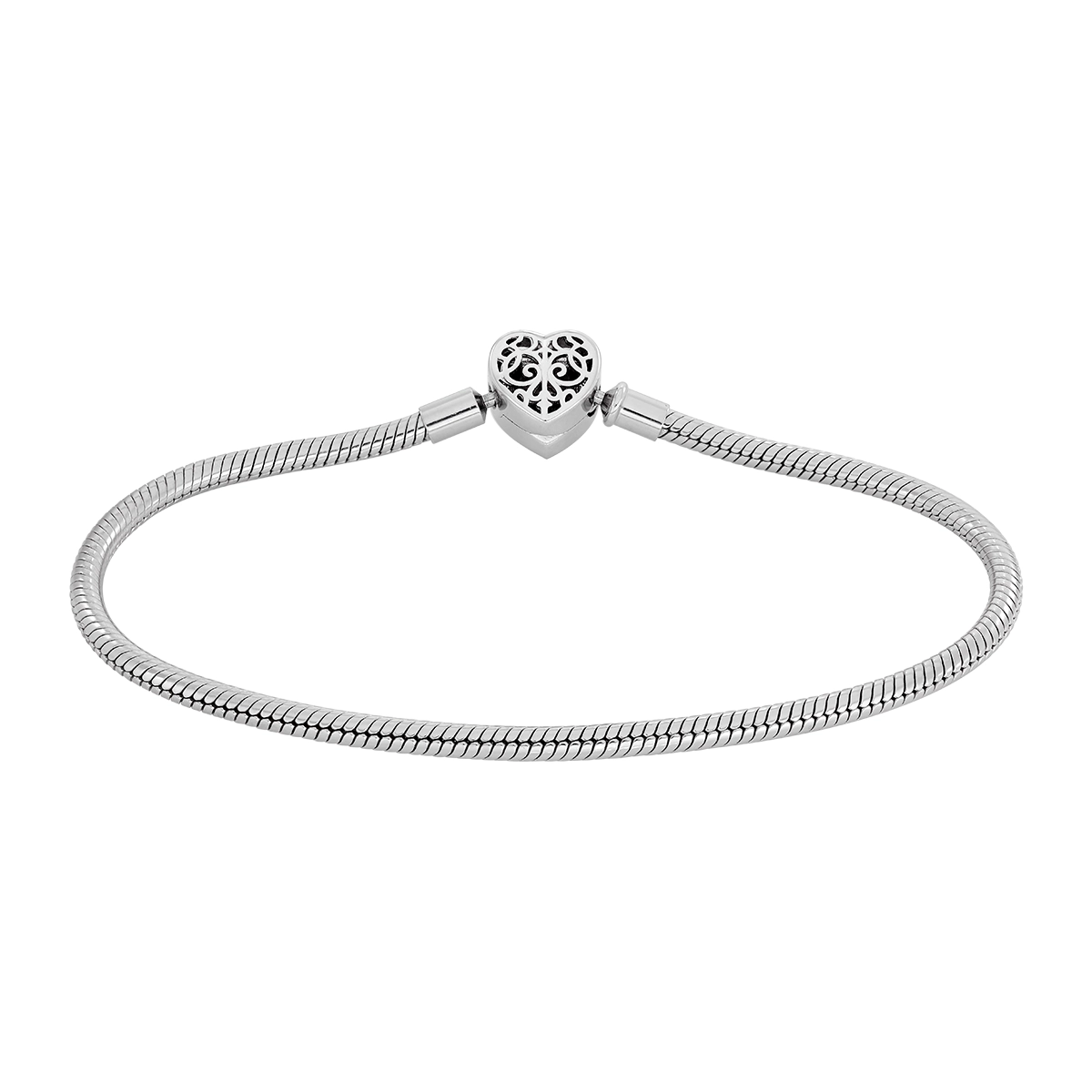 Pulsera en plata Ley 925, 21 cm. de largo, 3 mm. de ancho