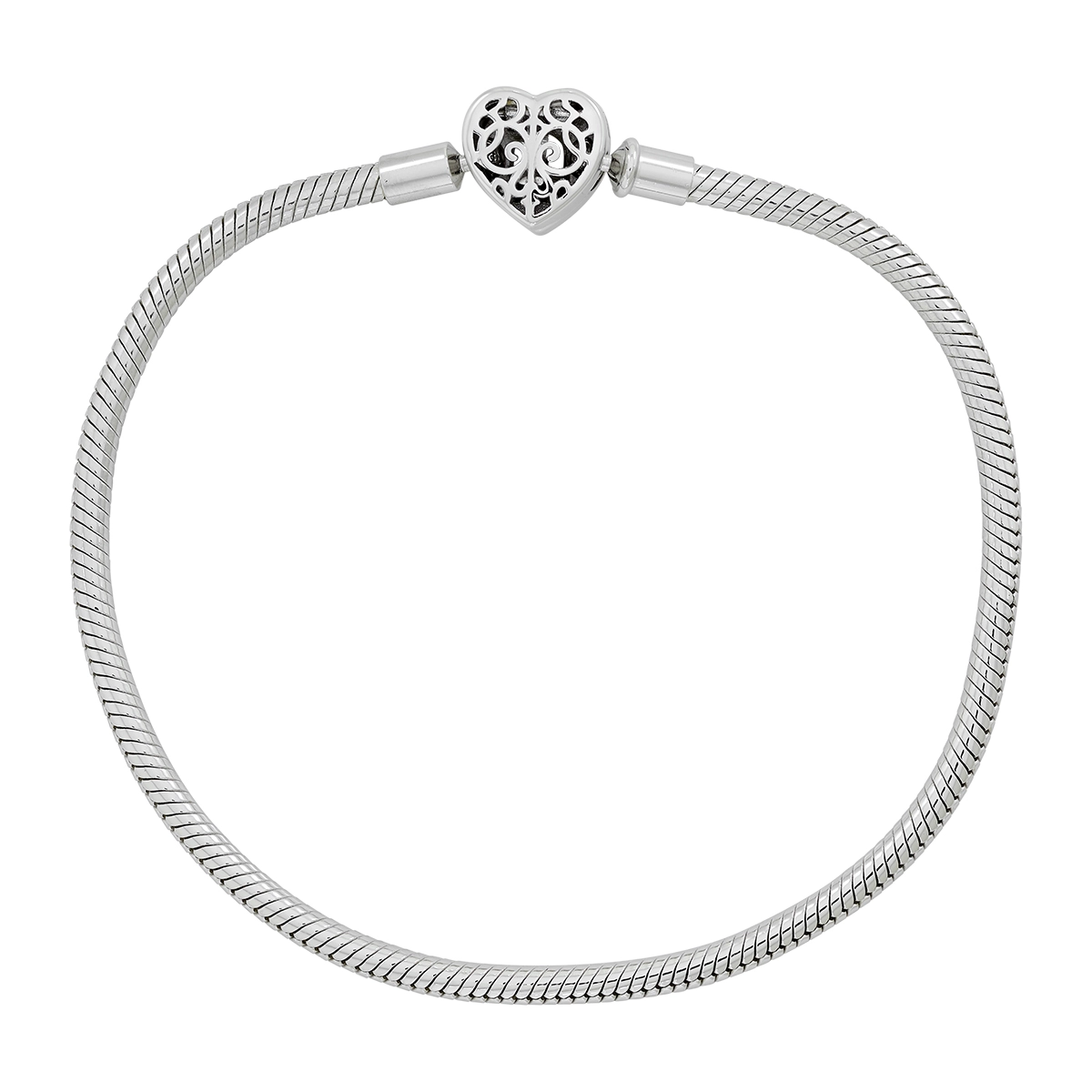 Pulsera en plata Ley 925, 21 cm. de largo, 3 mm. de ancho
