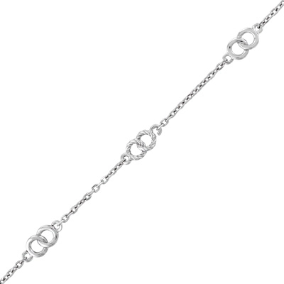 Pulsera en plata Ley 925, 18 cm. de largo - Colección Sueños