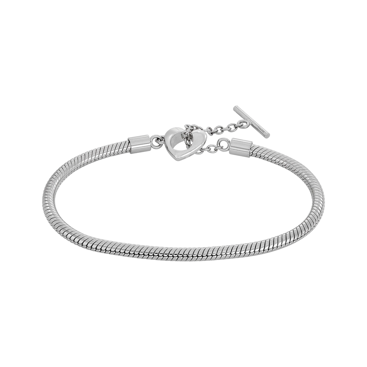 Pulsera en plata Ley 925, 19 cm. de largo, 3 mm. de ancho