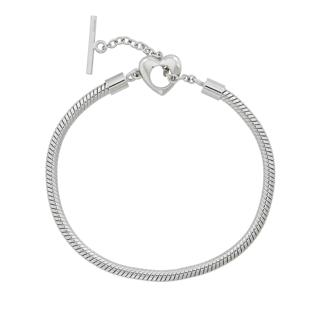 Pulsera en plata Ley 925, 19 cm. de largo, 3 mm. de ancho