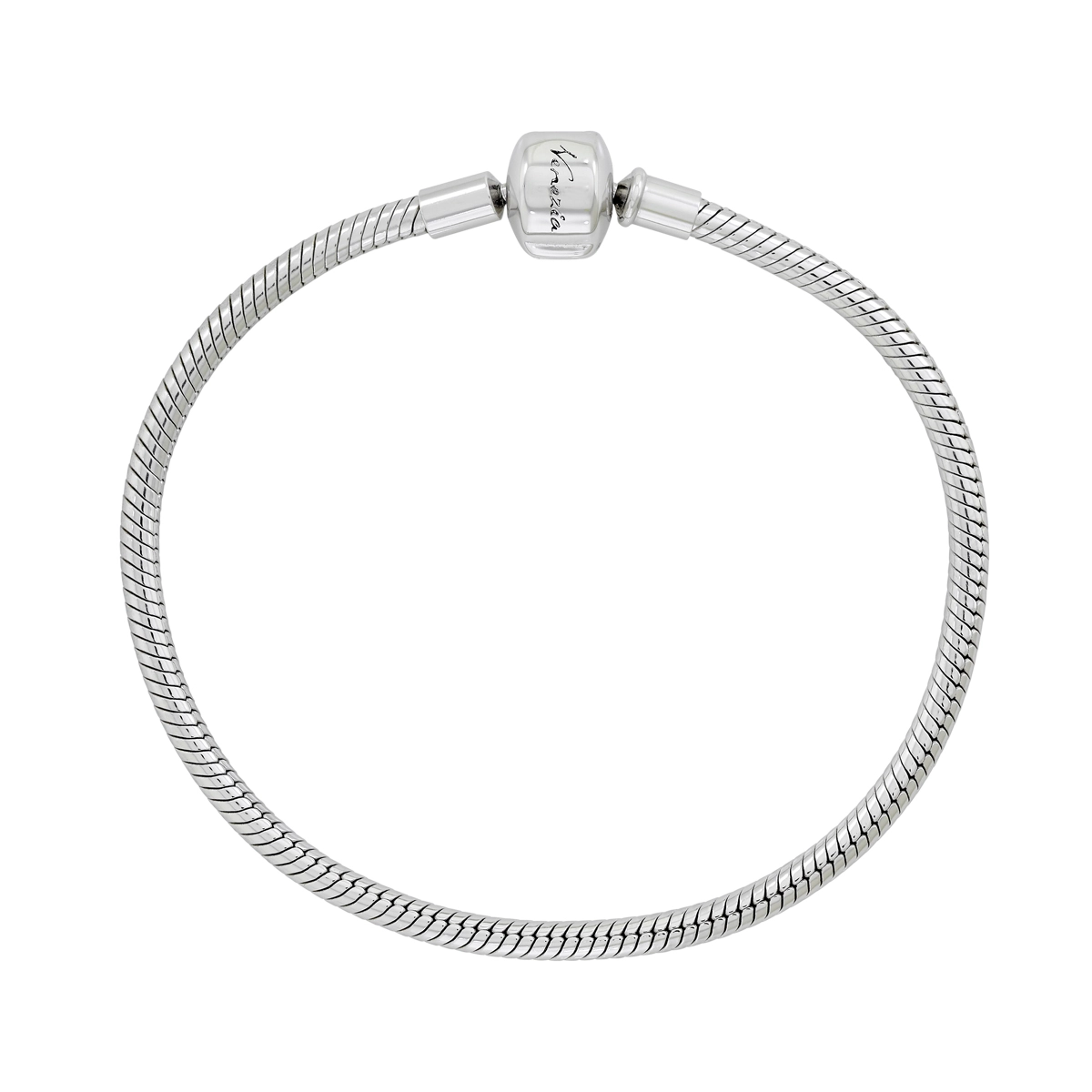 Pulsera en plata Ley 925, 19 cm. de largo, 3 mm. de ancho