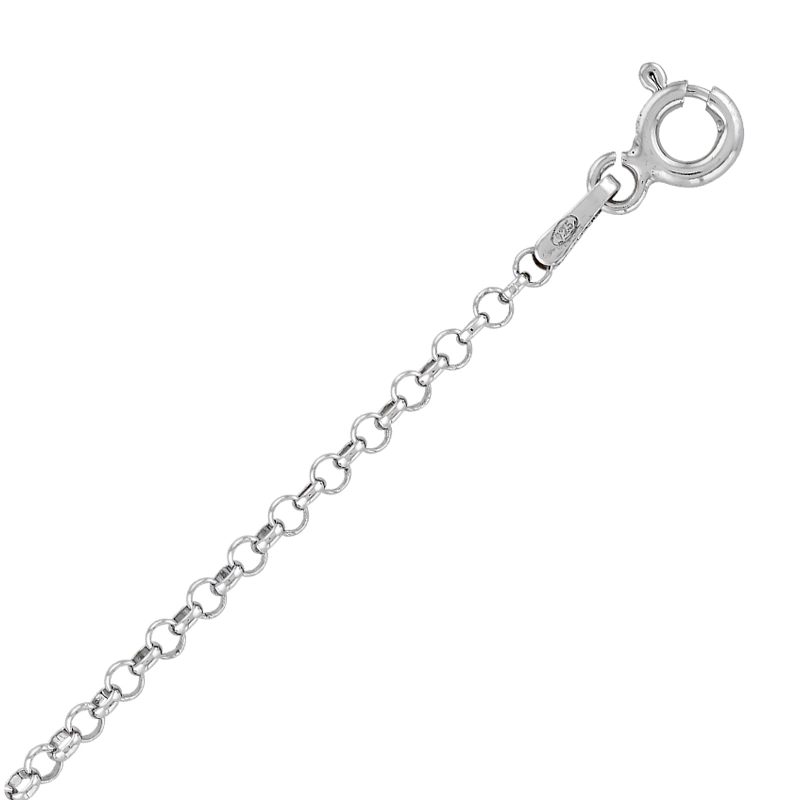 Pulsera en plata Ley 925, 19 cm. de largo, 2 mm. de ancho