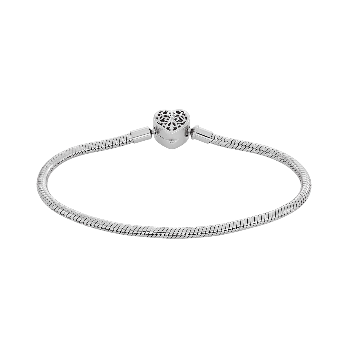 Pulsera en plata Ley 925, 19 cm. de largo, 3 mm. de ancho