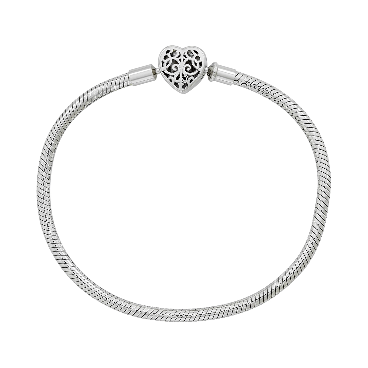 Pulsera en plata Ley 925, 19 cm. de largo, 3 mm. de ancho