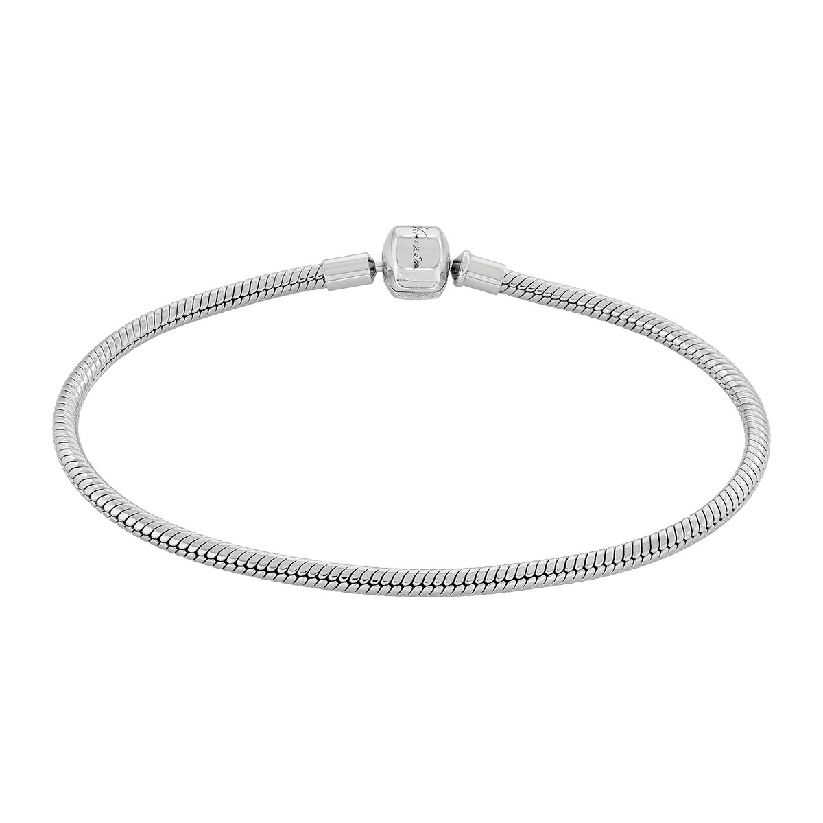 Pulsera en plata Ley 925, 21 cm. de largo, 3 mm. de ancho