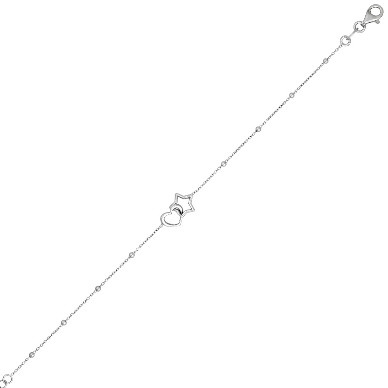Pulsera en plata Ley 925, 17 cm. de largo, 0.50 mm. de ancho, de la coleccion Sueños