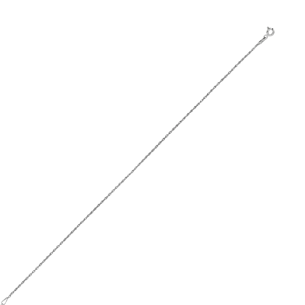 Tobillera en plata Ley 925, Singapur, 23 cm. de largo, 1 mm. de ancho
