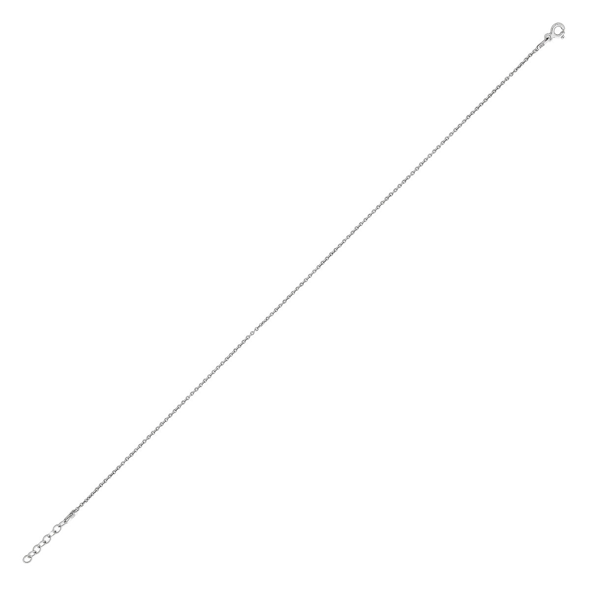 Tobillera en plata Ley 925, Rolo, 23 cm. de largo, 1 mm. de ancho