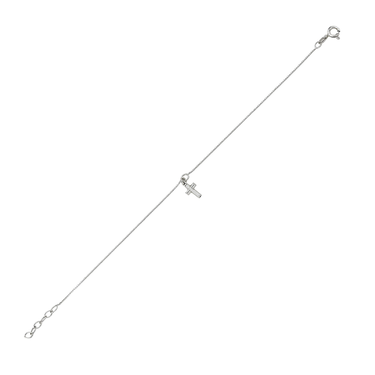 Tobillera en plata Ley 925, 22 cm. de largo, 0.50 mm. de ancho, de la coleccion Sueños