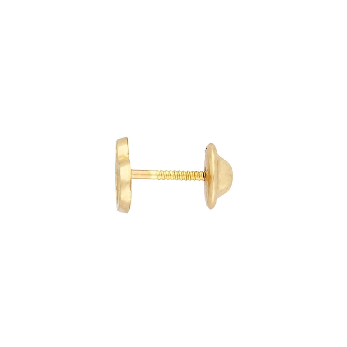 Topos en oro amarillo de 18 Kilates, Corazón, con zircones, 5.50 mm. de ancho