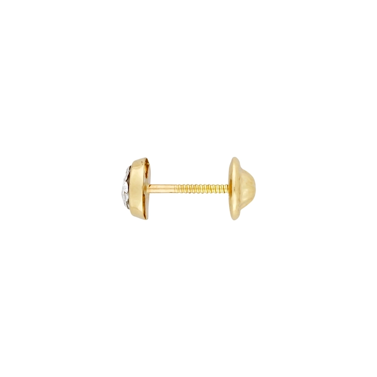 Topos en oro amarillo de 18 Kilates, Pave, con zircones, 5 mm. de ancho