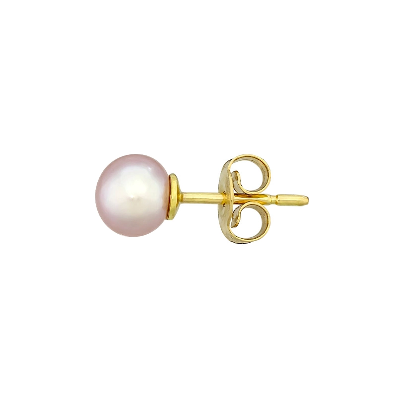 Topos en oro amarillo de 18 Kilates, Solitario, con perlas centrales de 5 mm de ancho aprox