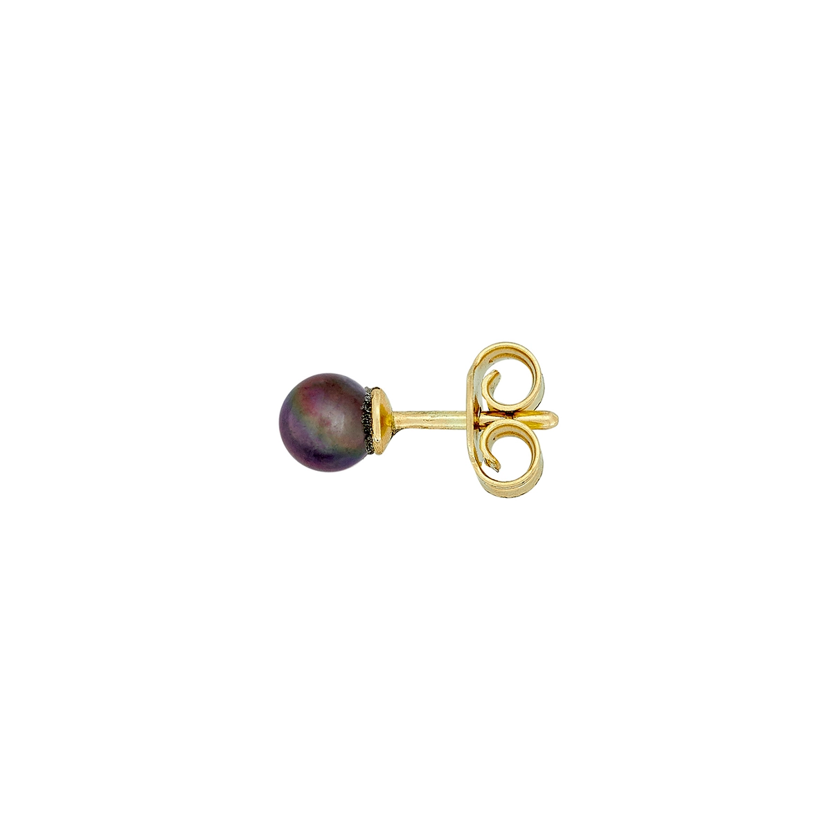 Topos en oro amarillo de 18 Kilates, Solitario, con perlas centrales de 8 mm de ancho aprox