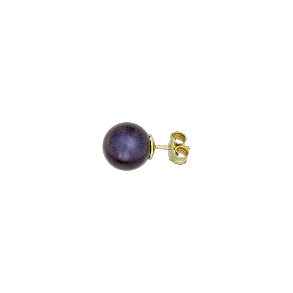 Topos en oro amarillo de 18 Kilates, Solitario, con perlas centrales de 4 mm de ancho aprox, 4 mm. de ancho