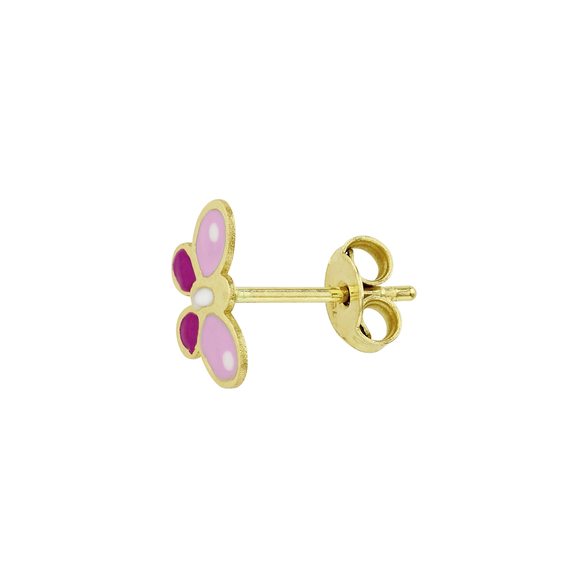 Topos de mariposa en oro amarillo de 18 Kilates, esmaltados