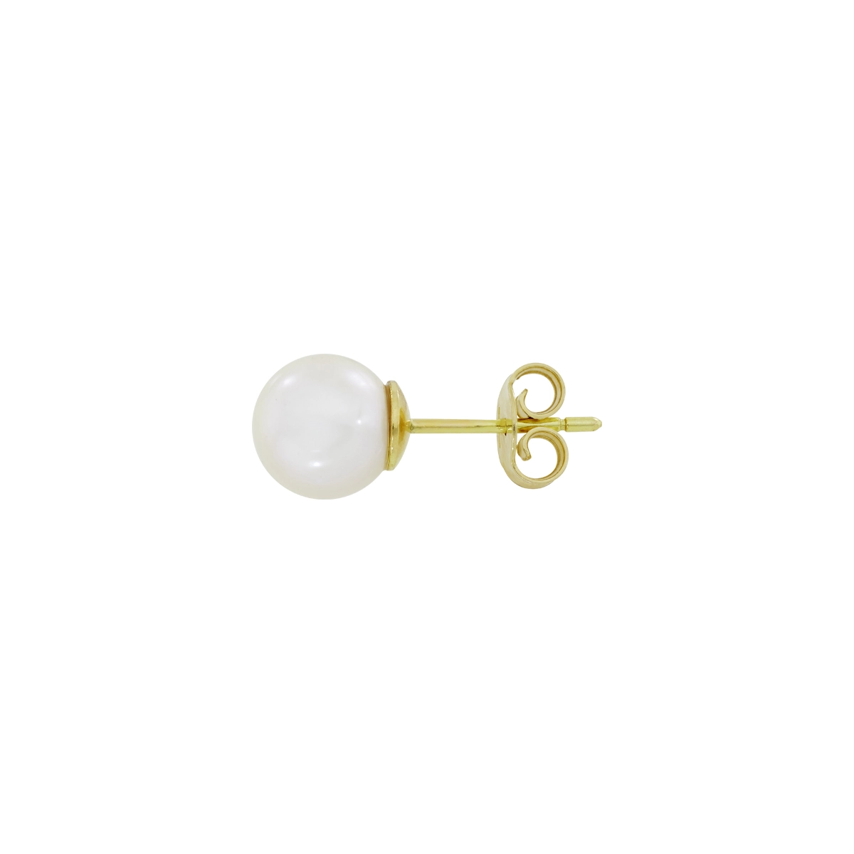 Topos en oro amarillo de 18 Kilates, Solitario, con perlas centrales de 8 mm de ancho aprox, 8 mm. de ancho