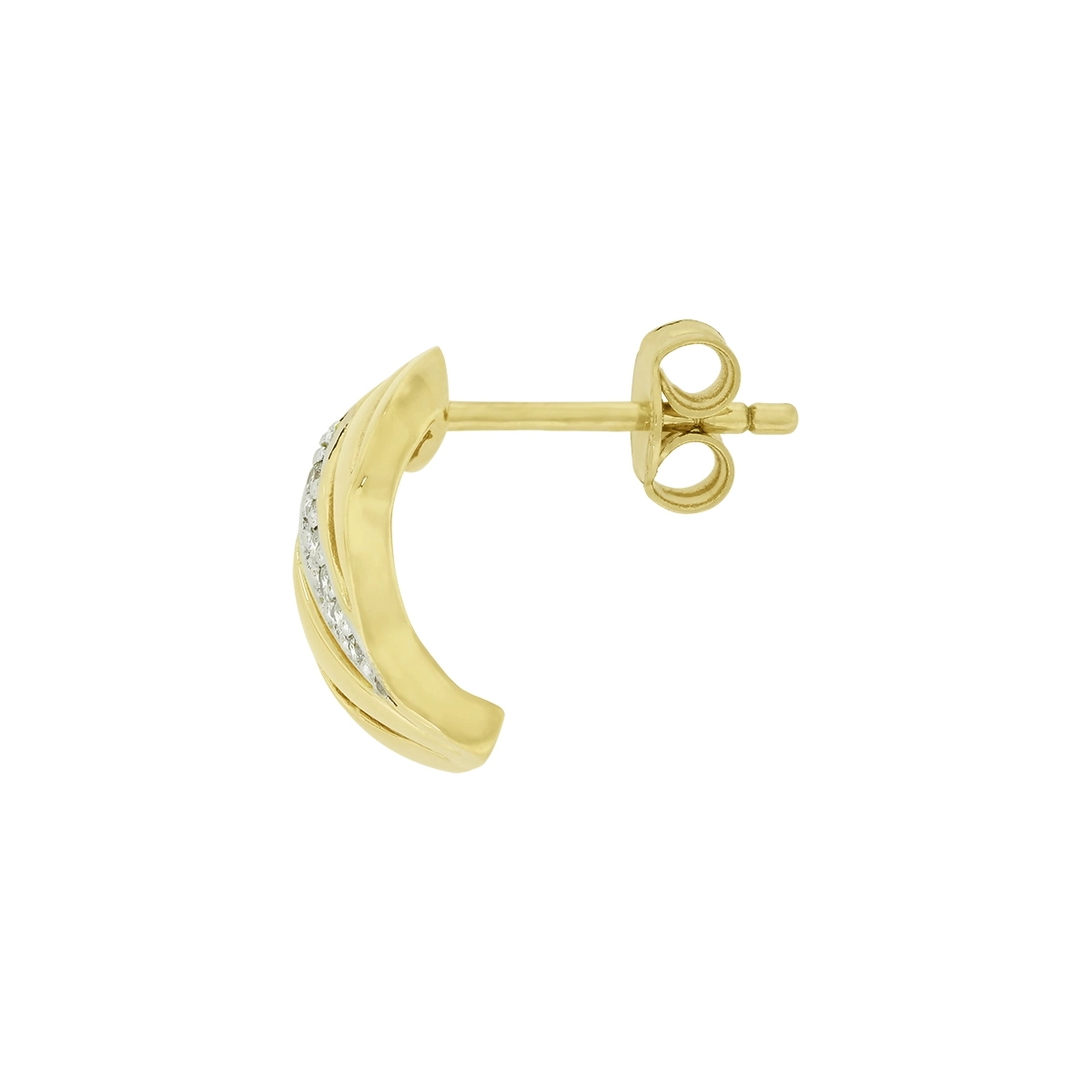 Topos en oro amarillo de 18 Kilates, Franja, con diamantes de 0.08 Ct
