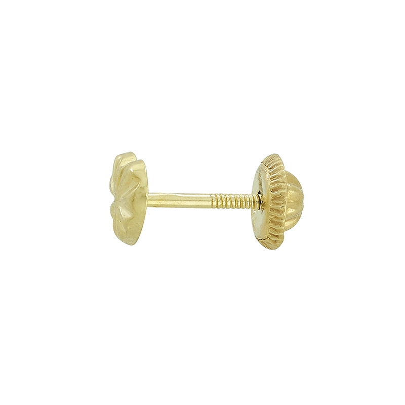 Topos en oro amarillo de 18 Kilates con visos, Corazón, 4 mm. de ancho