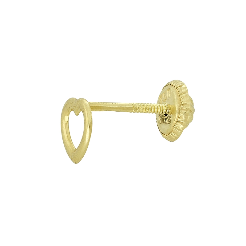 Topos en oro amarillo de 18 Kilates, Corazón, 5 mm. de ancho