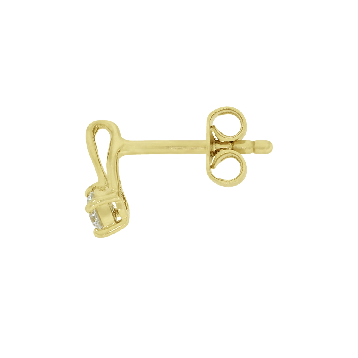Topos en oro amarillo de 18 Kilates, Franja, con 2 zircones centrales