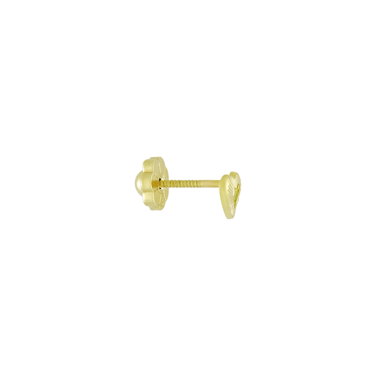 Topos en oro amarillo de 18 Kilates con visos, Corazón, 4.50 mm. de ancho