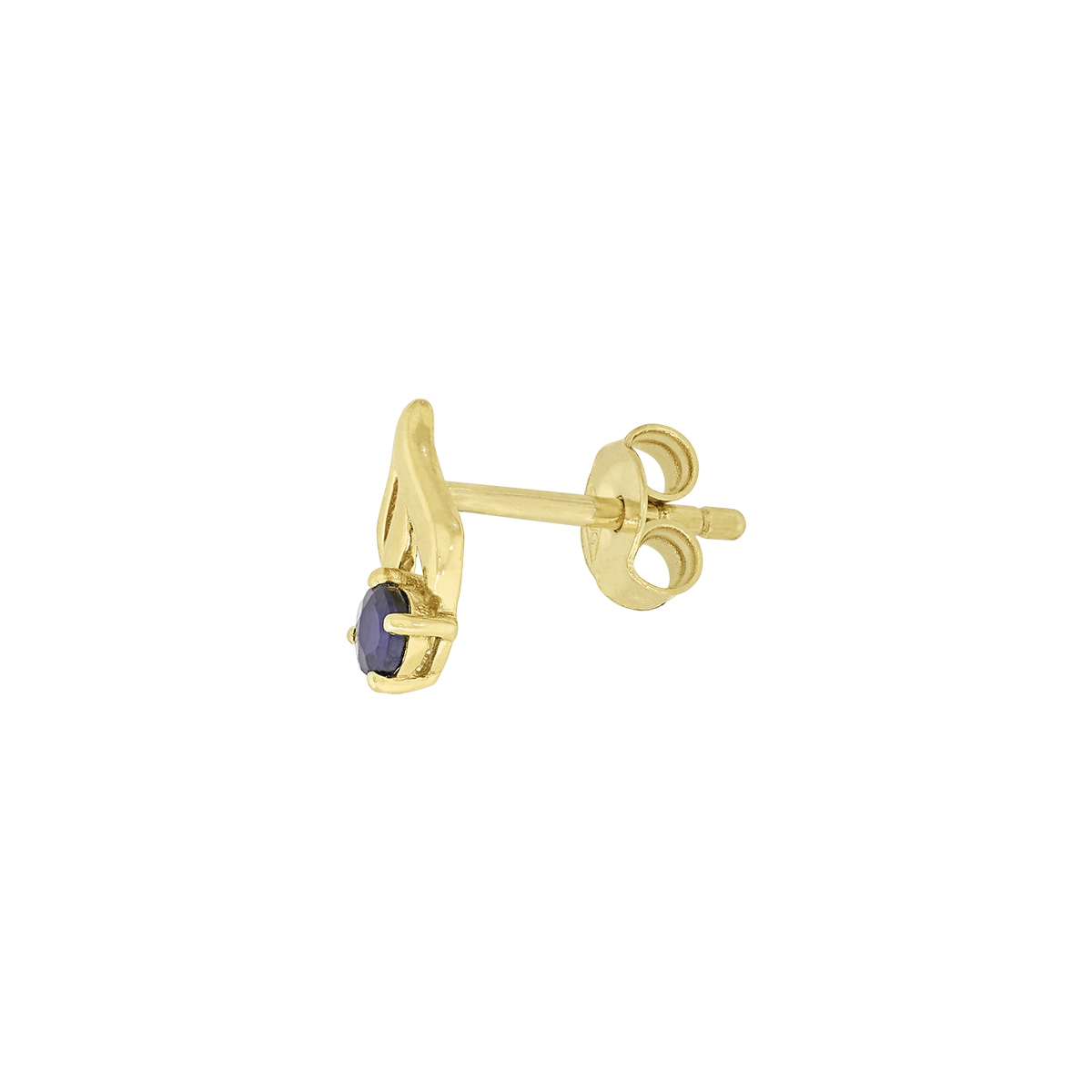 Topos en oro amarillo de 18 Kilates, Franja, con 2 zafiros centrales de 0.20 Ct