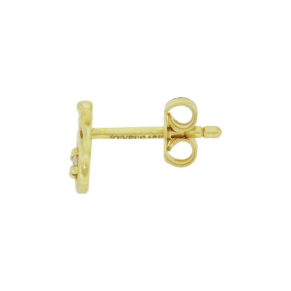 Topos en oro amarillo de 18 Kilates, Lágrima, con diamantes de 0.03 Ct