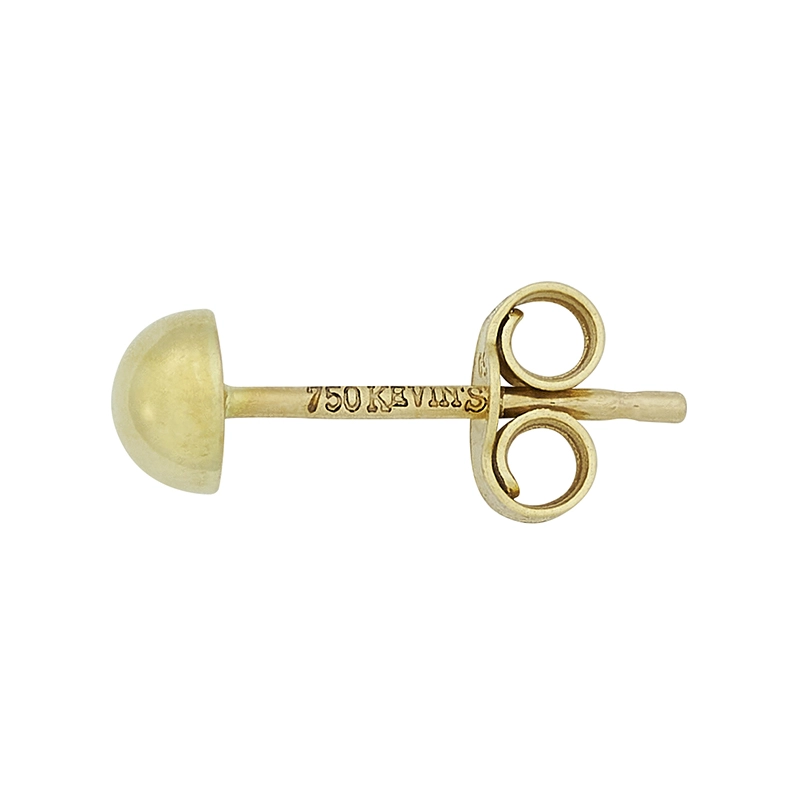 Topos en oro amarillo de 18 Kilates, 1/2 bola, 4 mm. de ancho